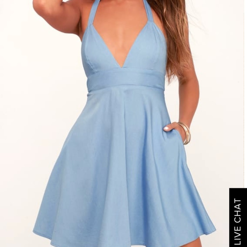 blue lulus sundress - Picture 3 of 4